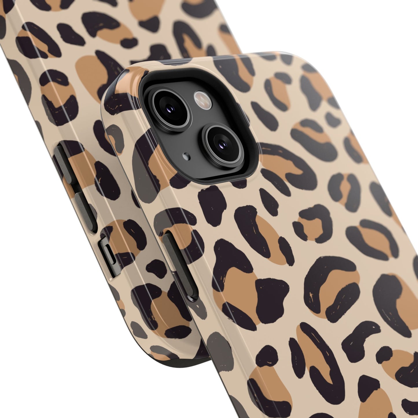 Glam Leopard Print Impact-Resistant Phone Case