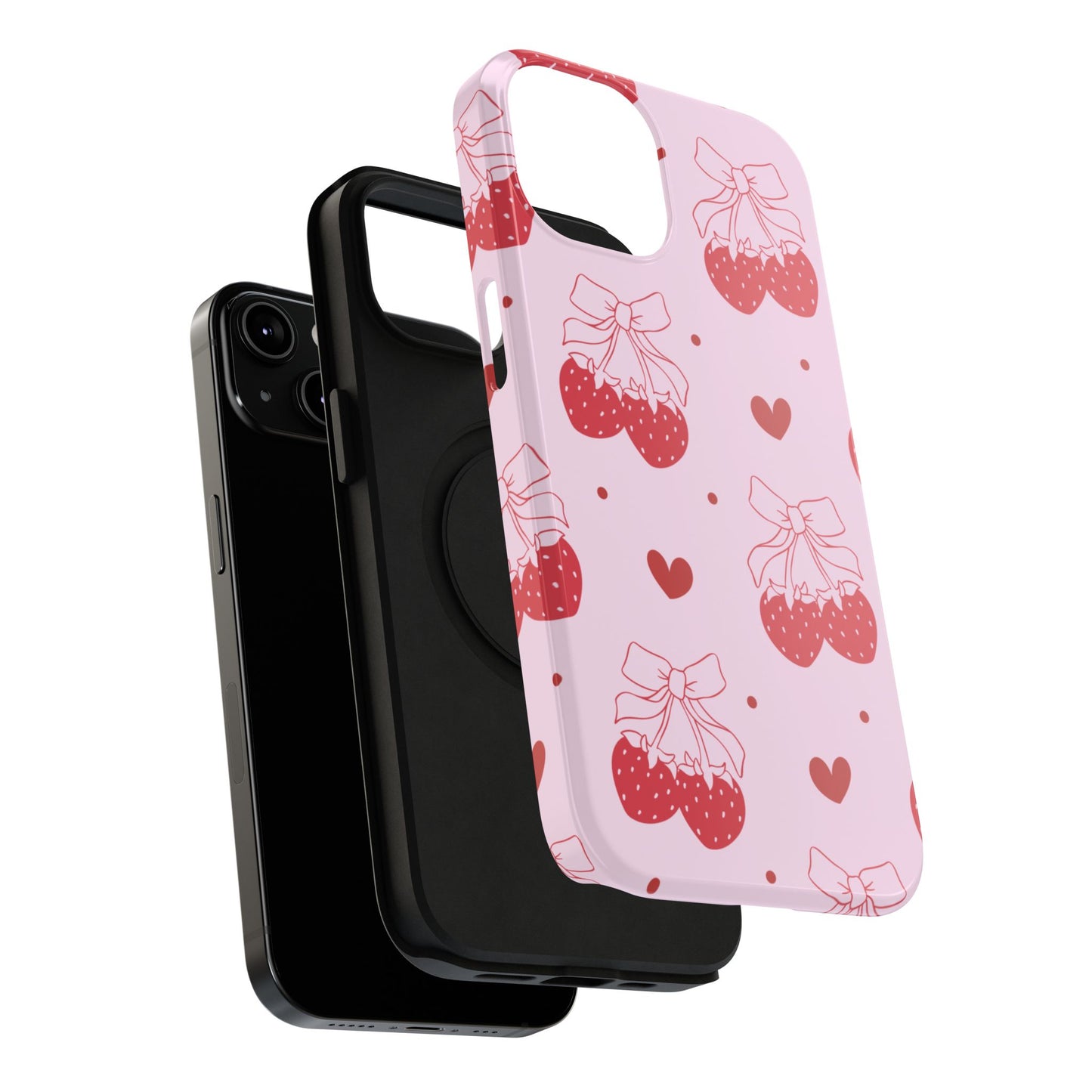 Strawberry Bow Impact-Resistant Phone Case