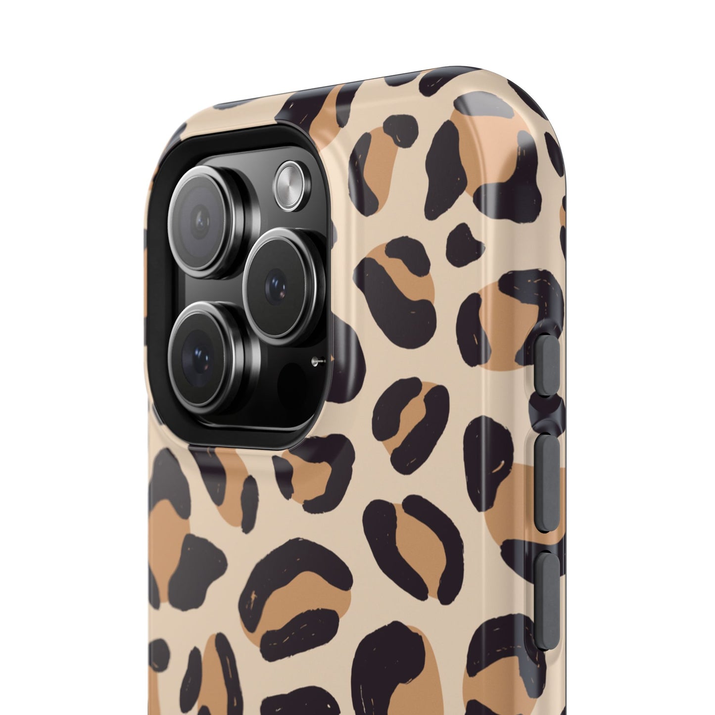 Glam Leopard Print Impact-Resistant Phone Case