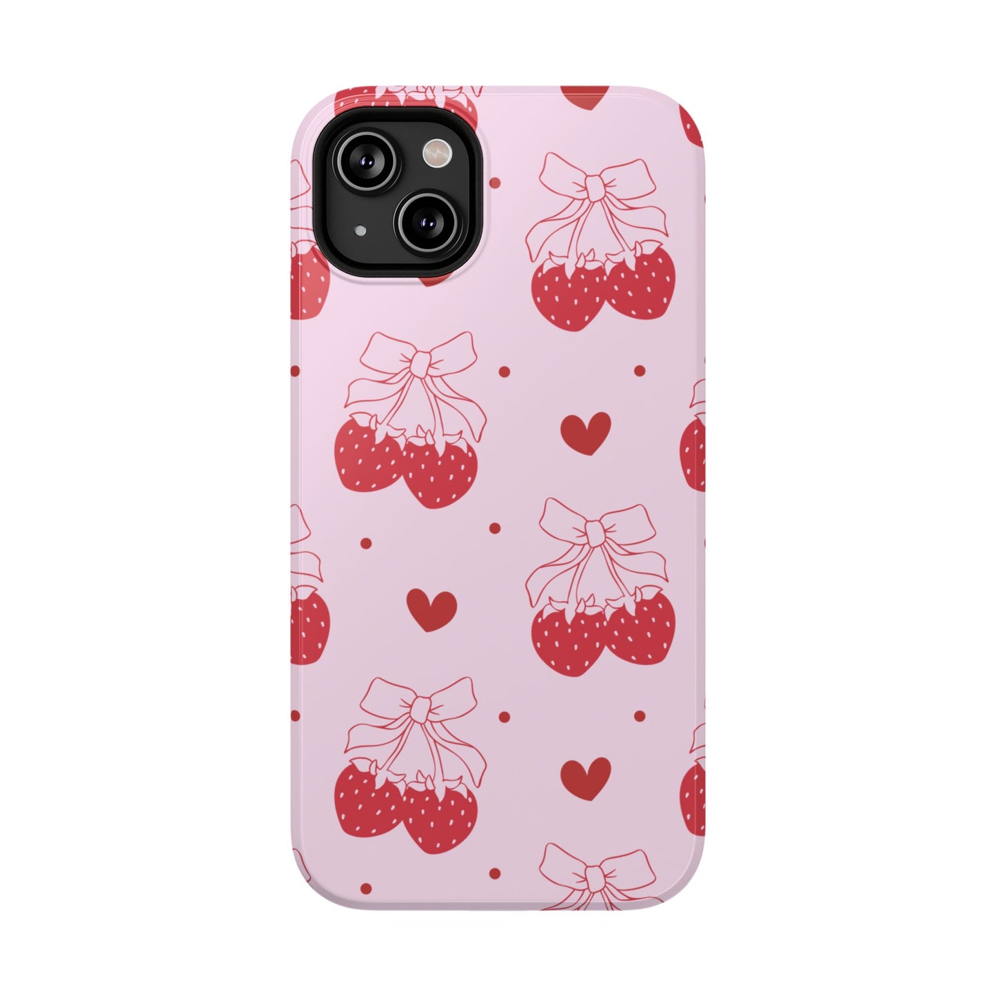Strawberry Bow Impact-Resistant Phone Case