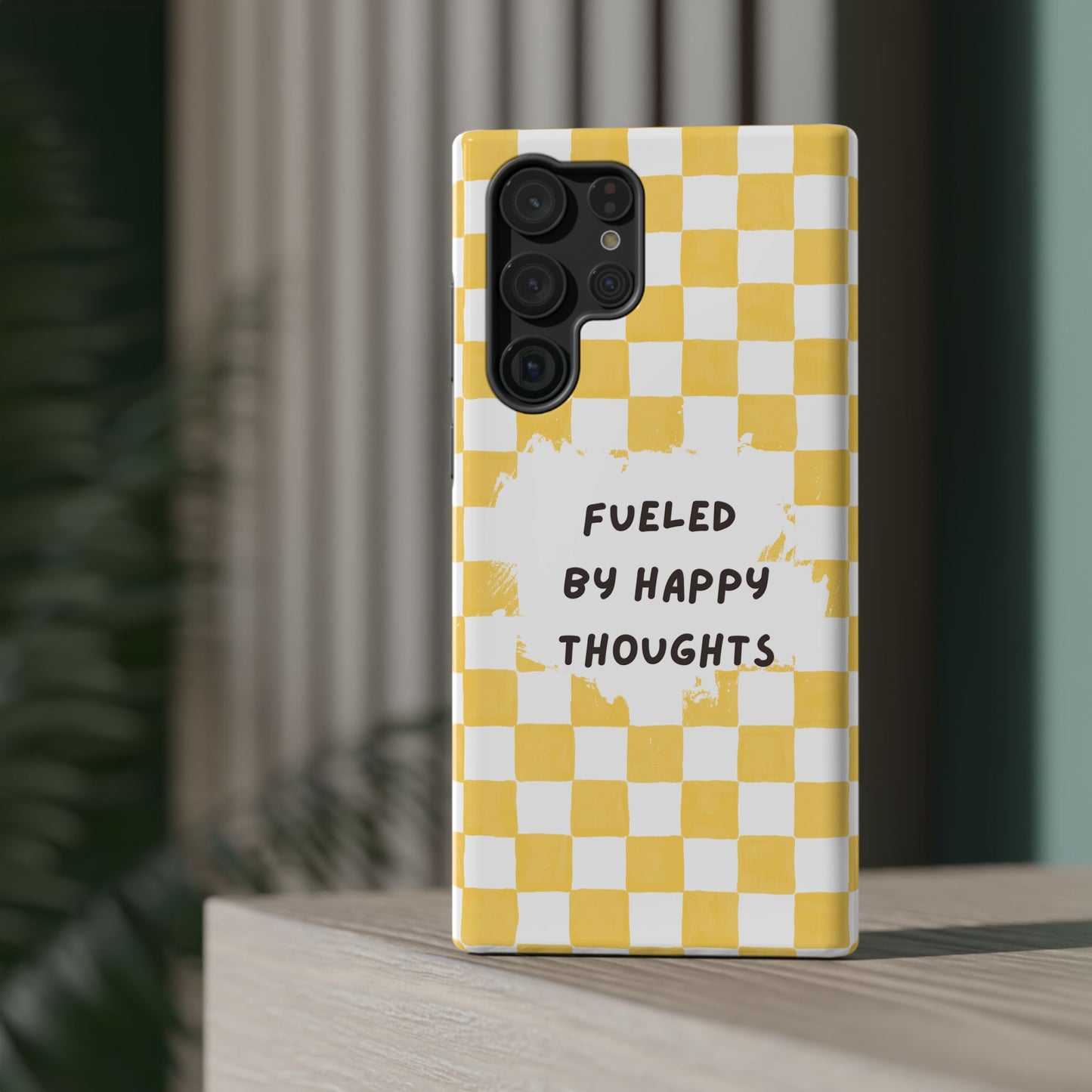 Fueled By Happy Thoughts Impact-Resistant Phone Case