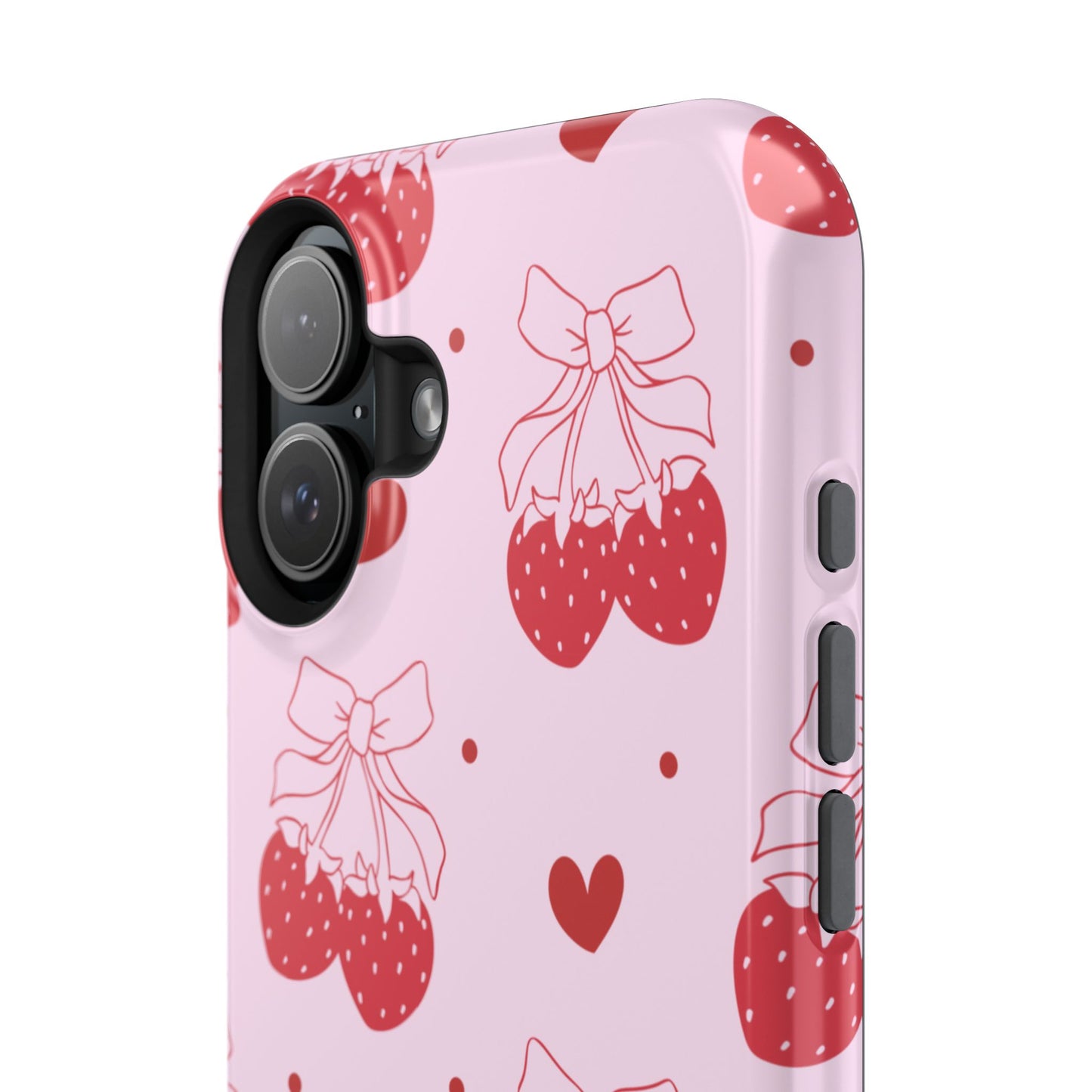 Strawberry Bow Impact-Resistant Phone Case