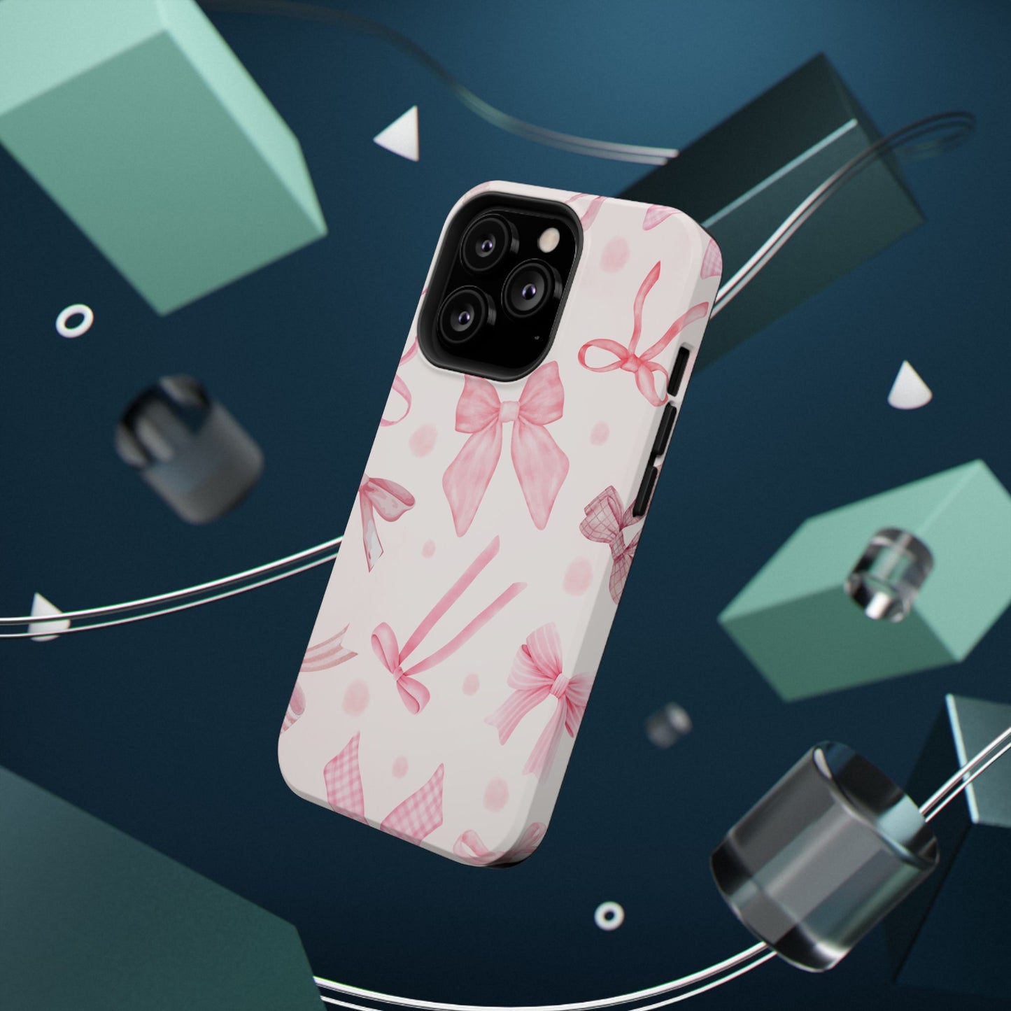 Pink Bows Impact-Resistant Phone Case