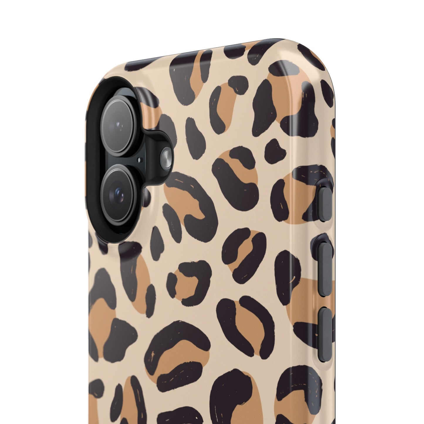 Glam Leopard Print Impact-Resistant Phone Case