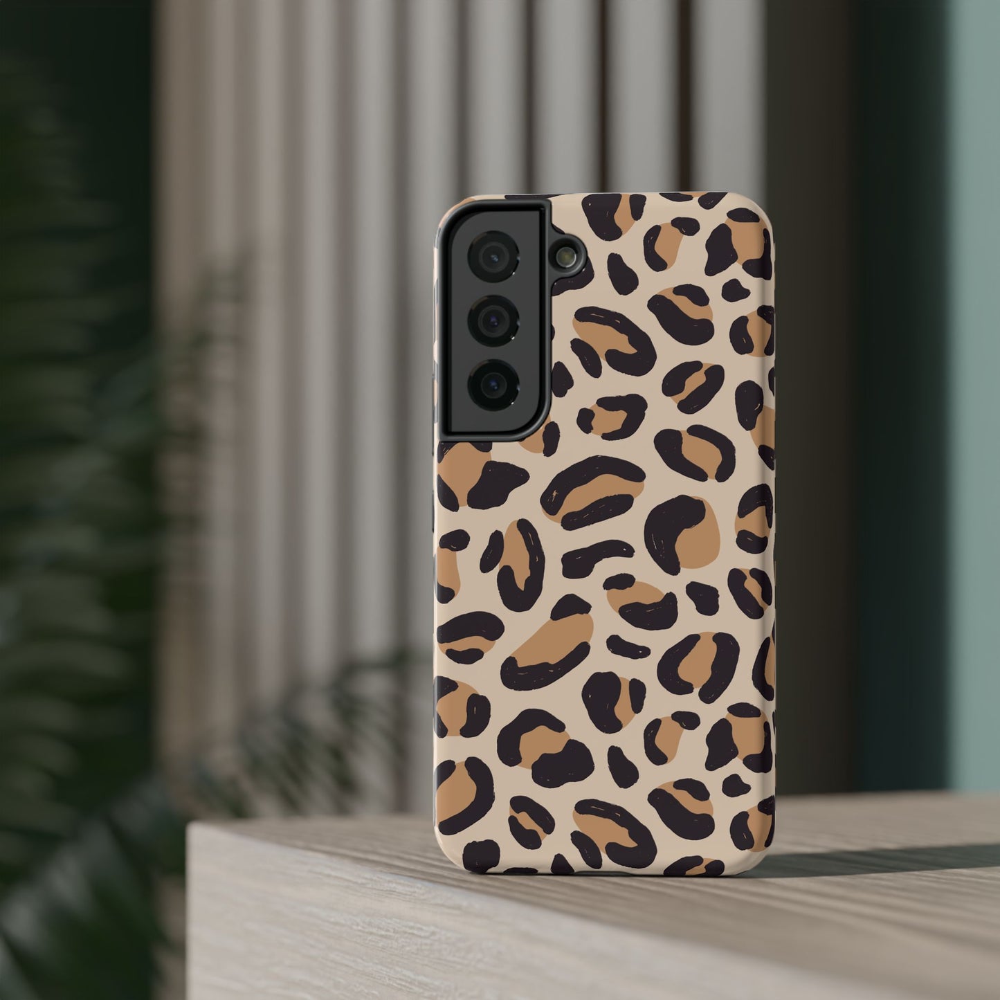 Glam Leopard Print Impact-Resistant Phone Case