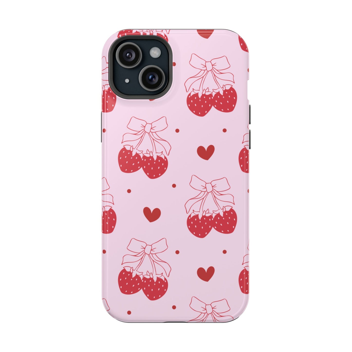 Strawberry Bow Impact-Resistant Phone Case