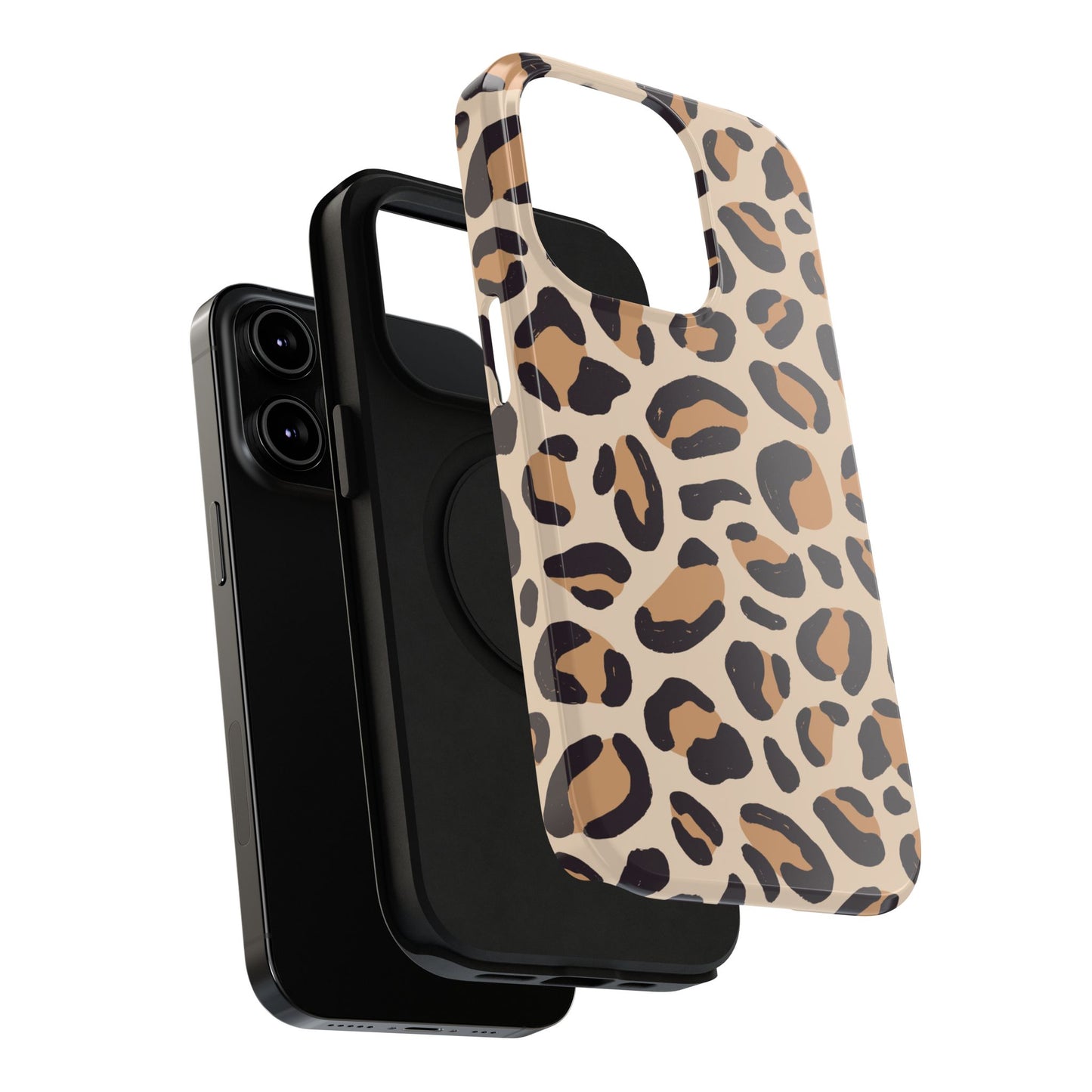 Glam Leopard Print Impact-Resistant Phone Case
