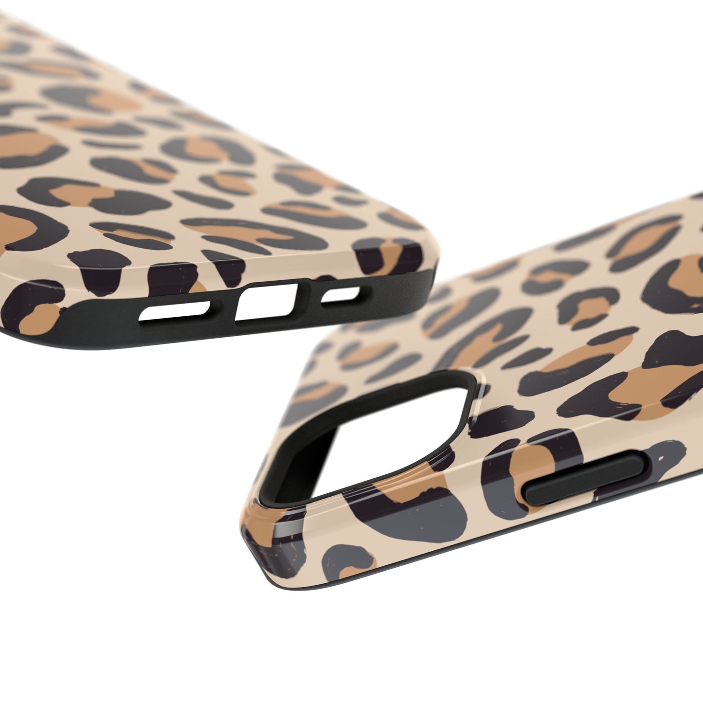Glam Leopard Print Impact-Resistant Phone Case
