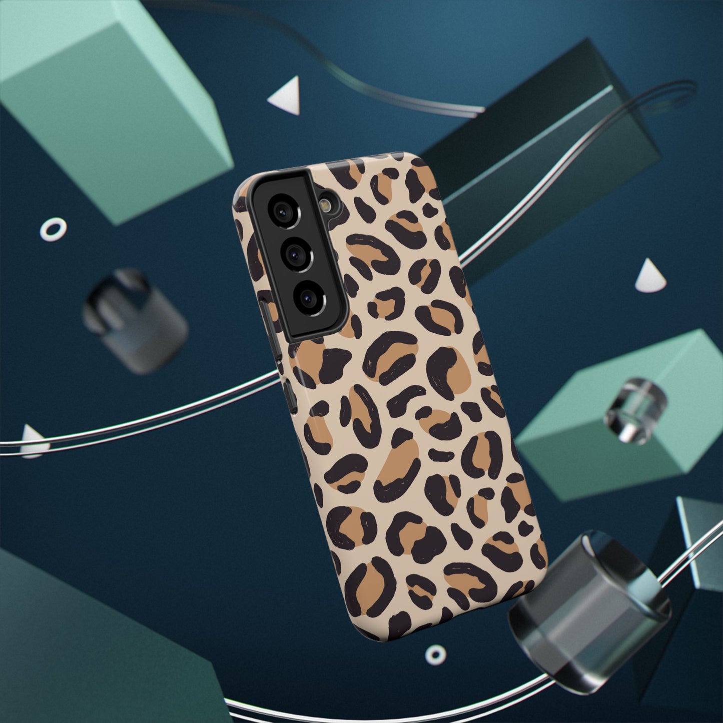 Glam Leopard Print Impact-Resistant Phone Case