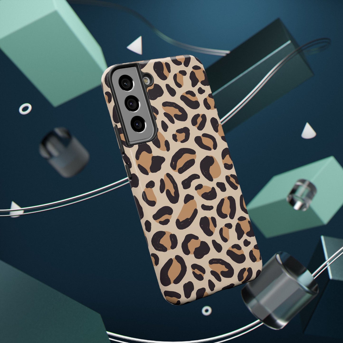 Glam Leopard Print Impact-Resistant Phone Case