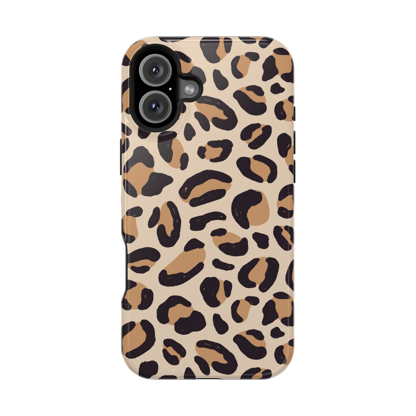 Glam Leopard Print Impact-Resistant Phone Case
