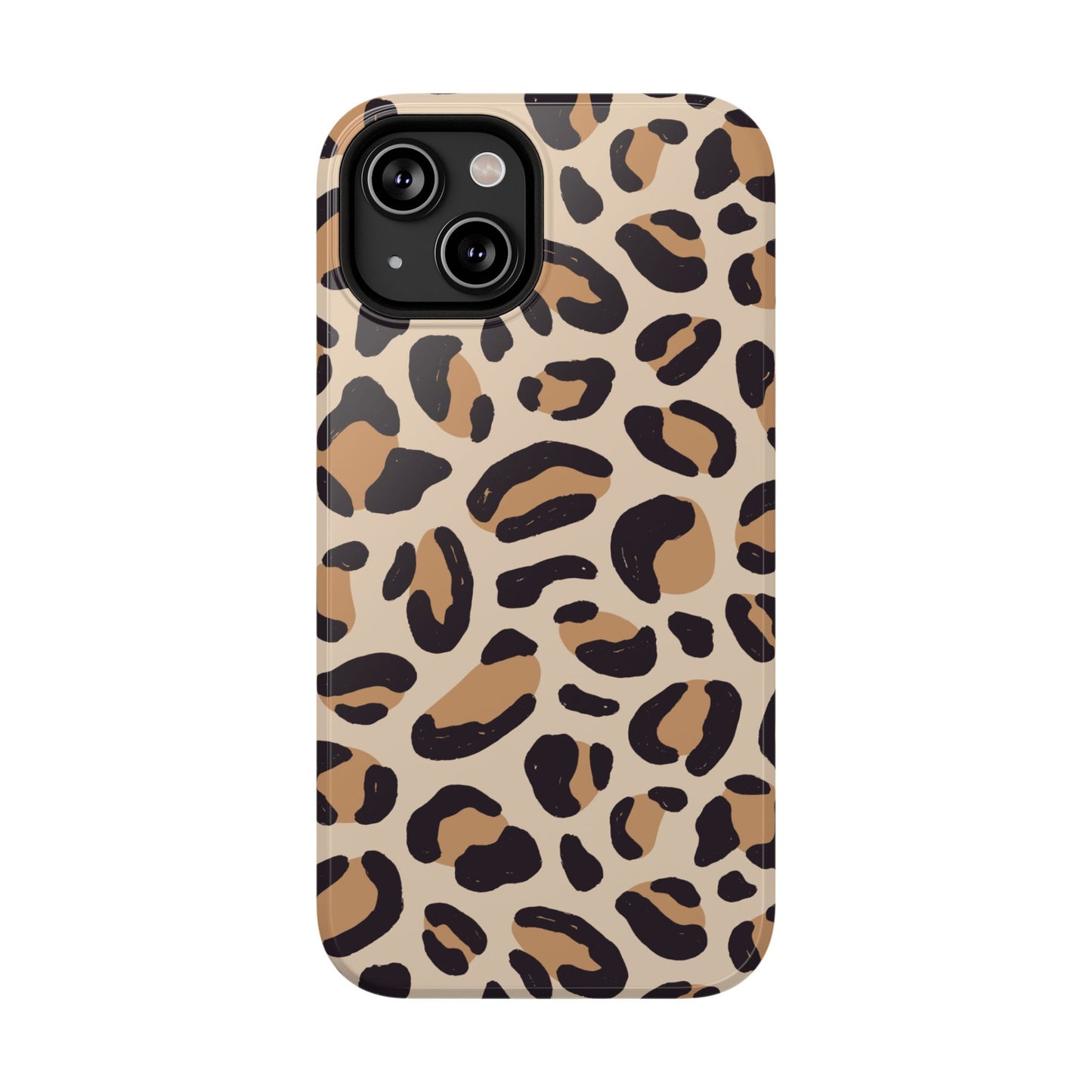 Glam Leopard Print Impact-Resistant Phone Case