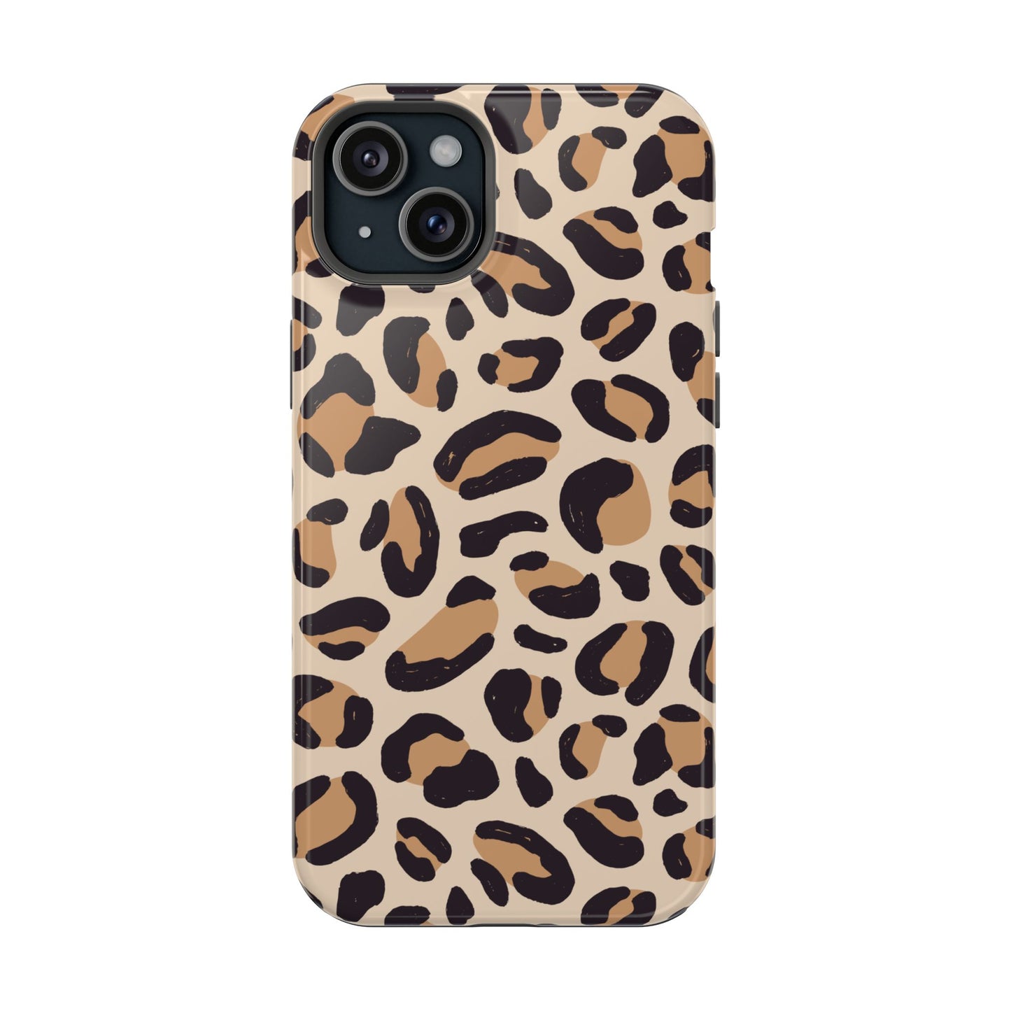 Glam Leopard Print Impact-Resistant Phone Case