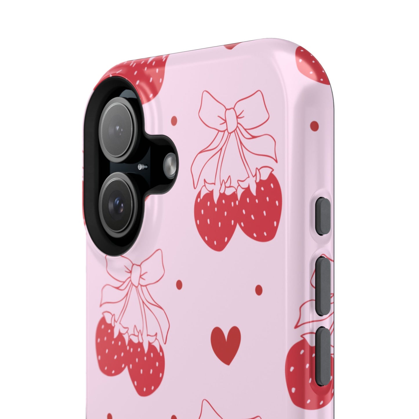 Strawberry Bow Impact-Resistant Phone Case