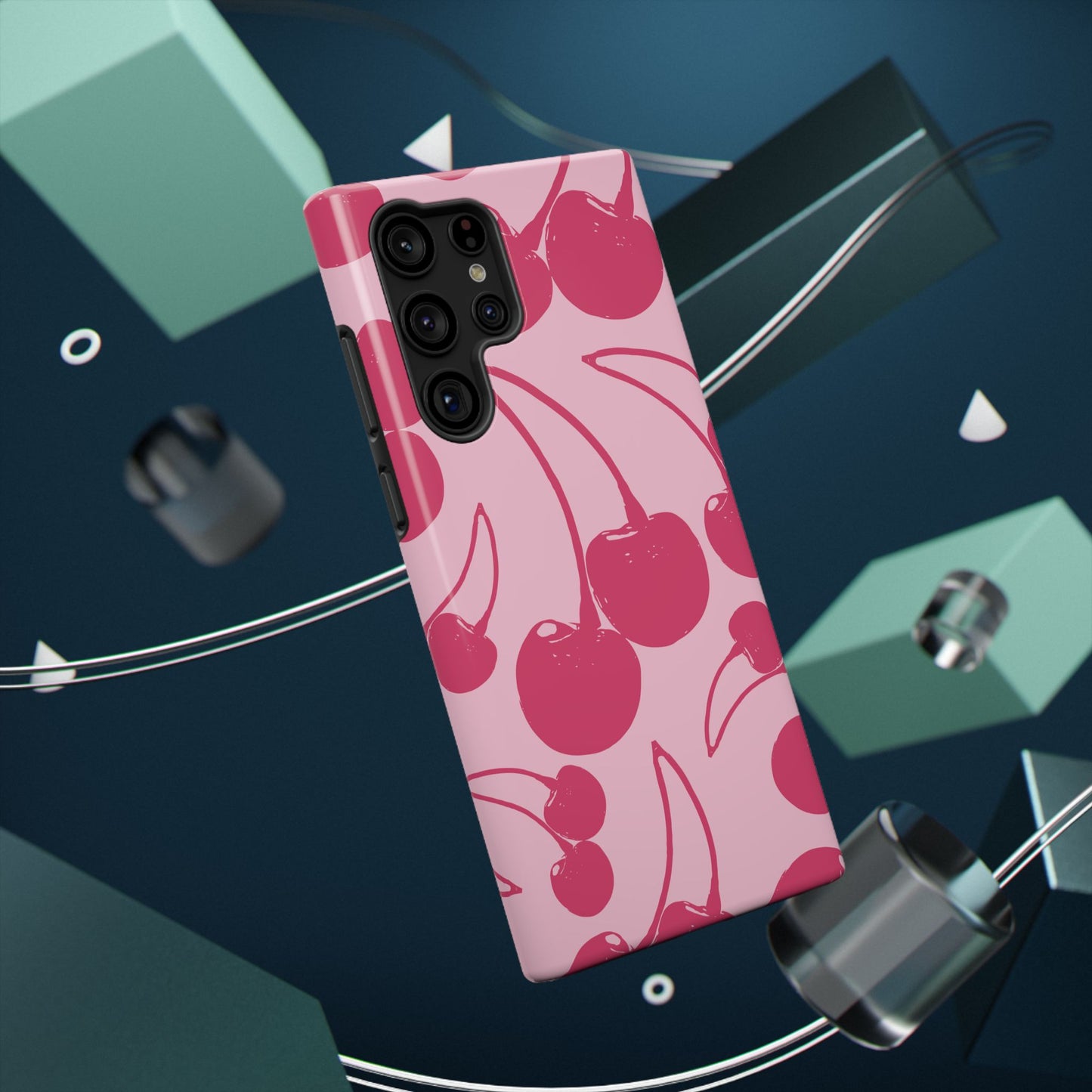 Pink Juicy Cherry Impact-Resistant Case