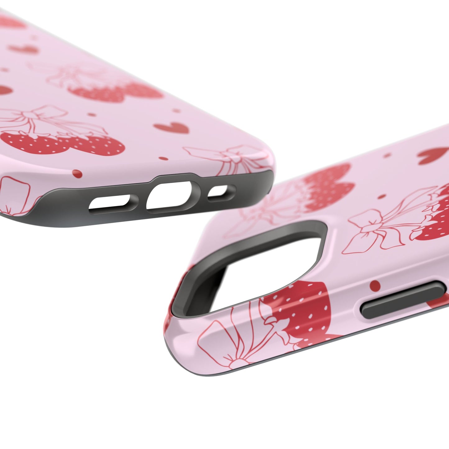 Strawberry Bow Impact-Resistant Phone Case