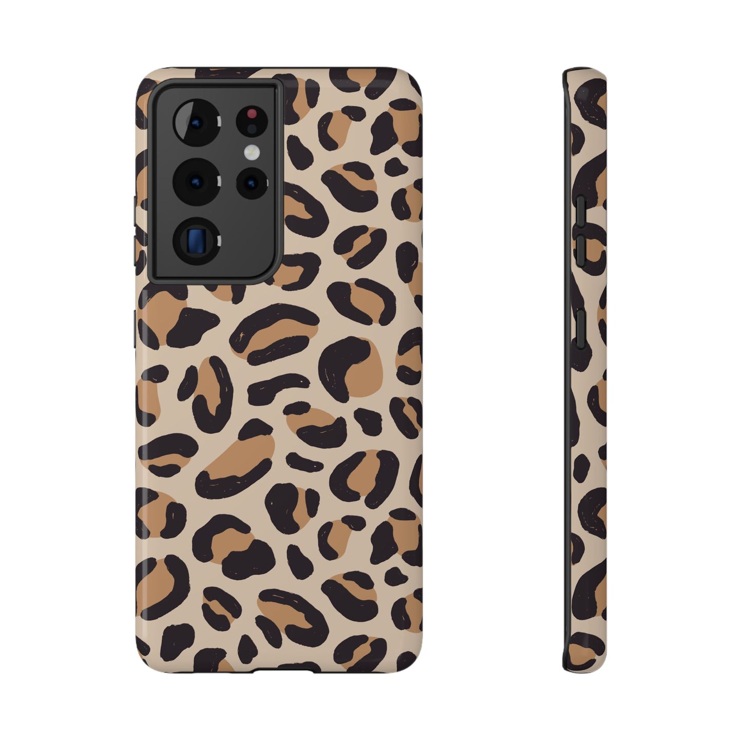 Glam Leopard Print Impact-Resistant Phone Case