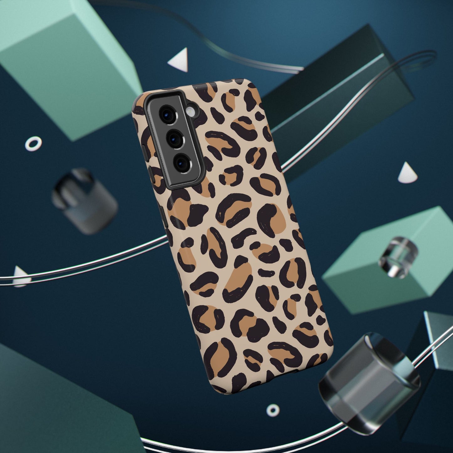 Glam Leopard Print Impact-Resistant Phone Case