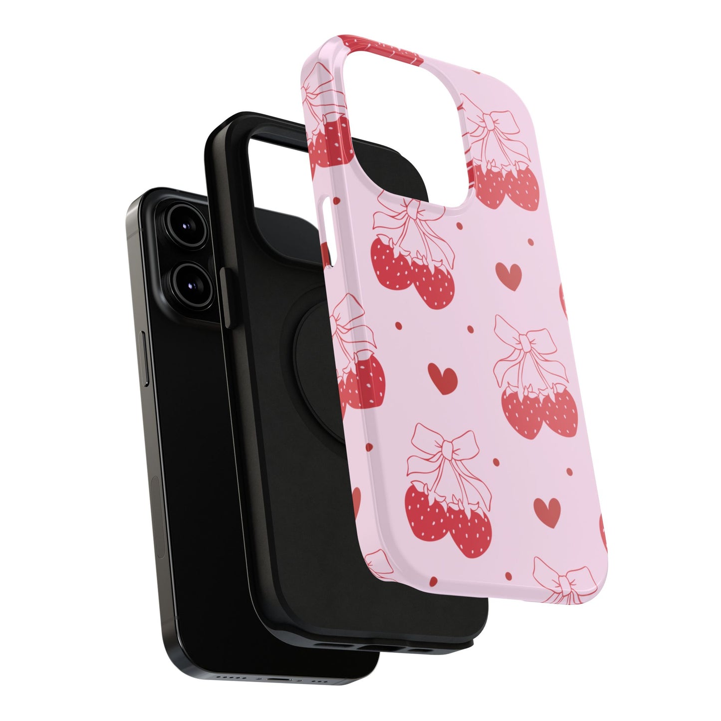 Strawberry Bow Impact-Resistant Phone Case