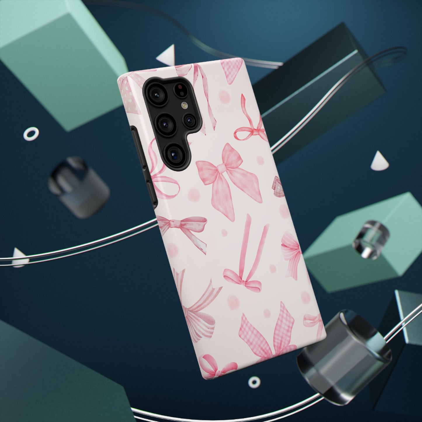 Pink Bows Impact-Resistant Phone Case