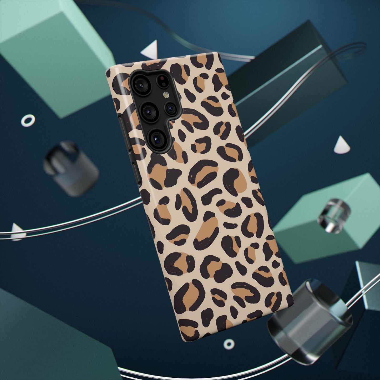Glam Leopard Print Impact-Resistant Phone Case