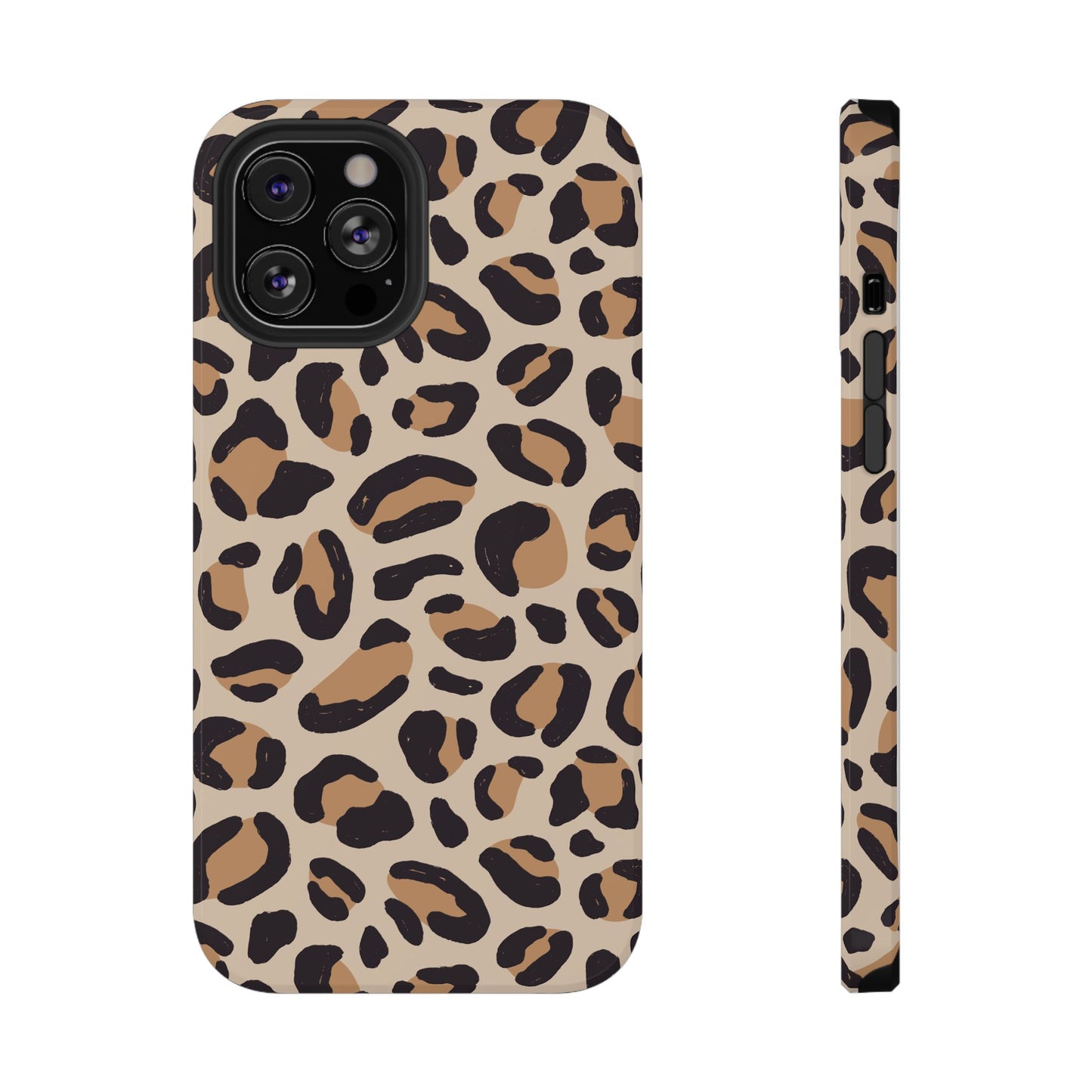 Glam Leopard Print Impact-Resistant Phone Case