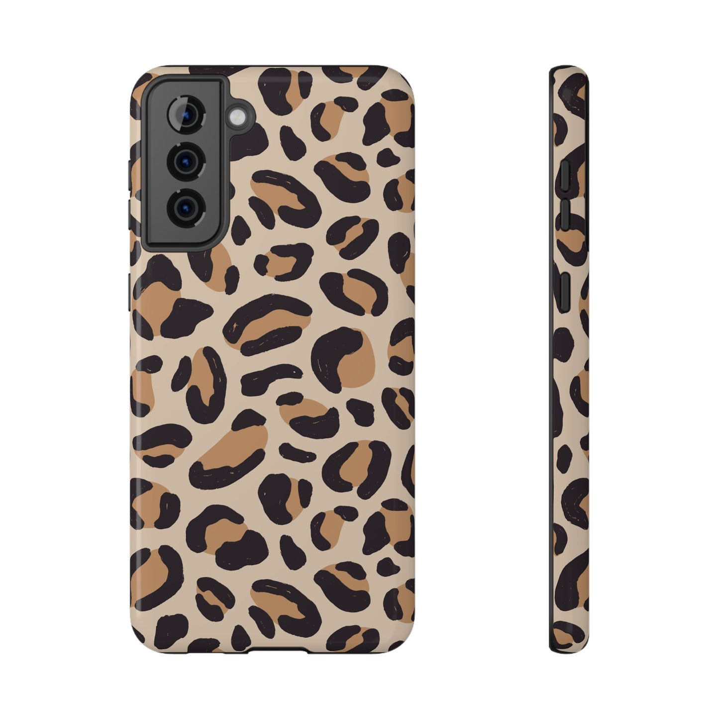 Glam Leopard Print Impact-Resistant Phone Case