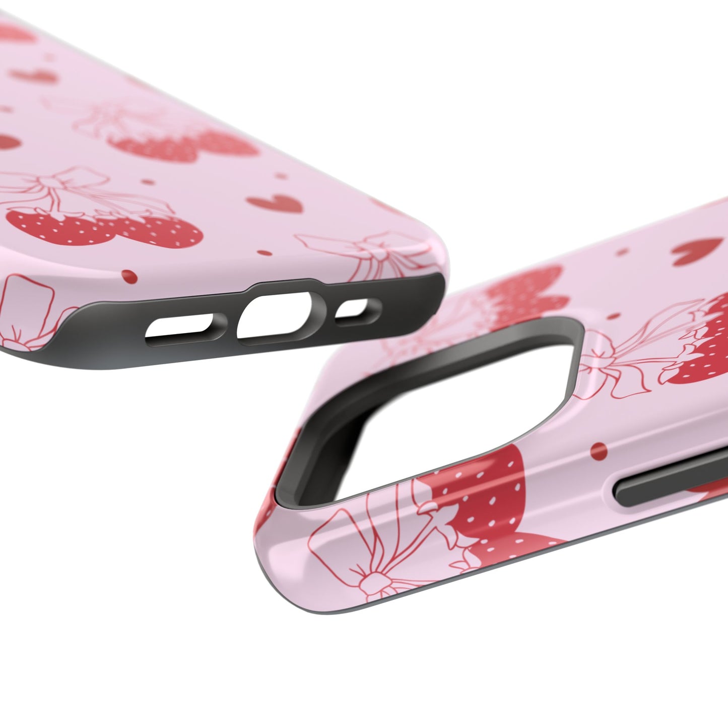 Strawberry Bow Impact-Resistant Phone Case