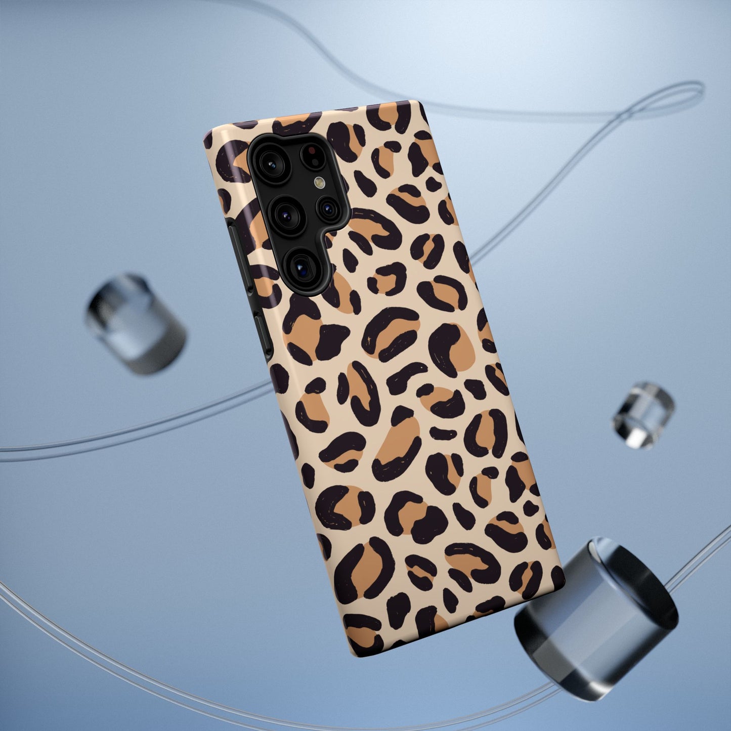 Glam Leopard Print Impact-Resistant Phone Case