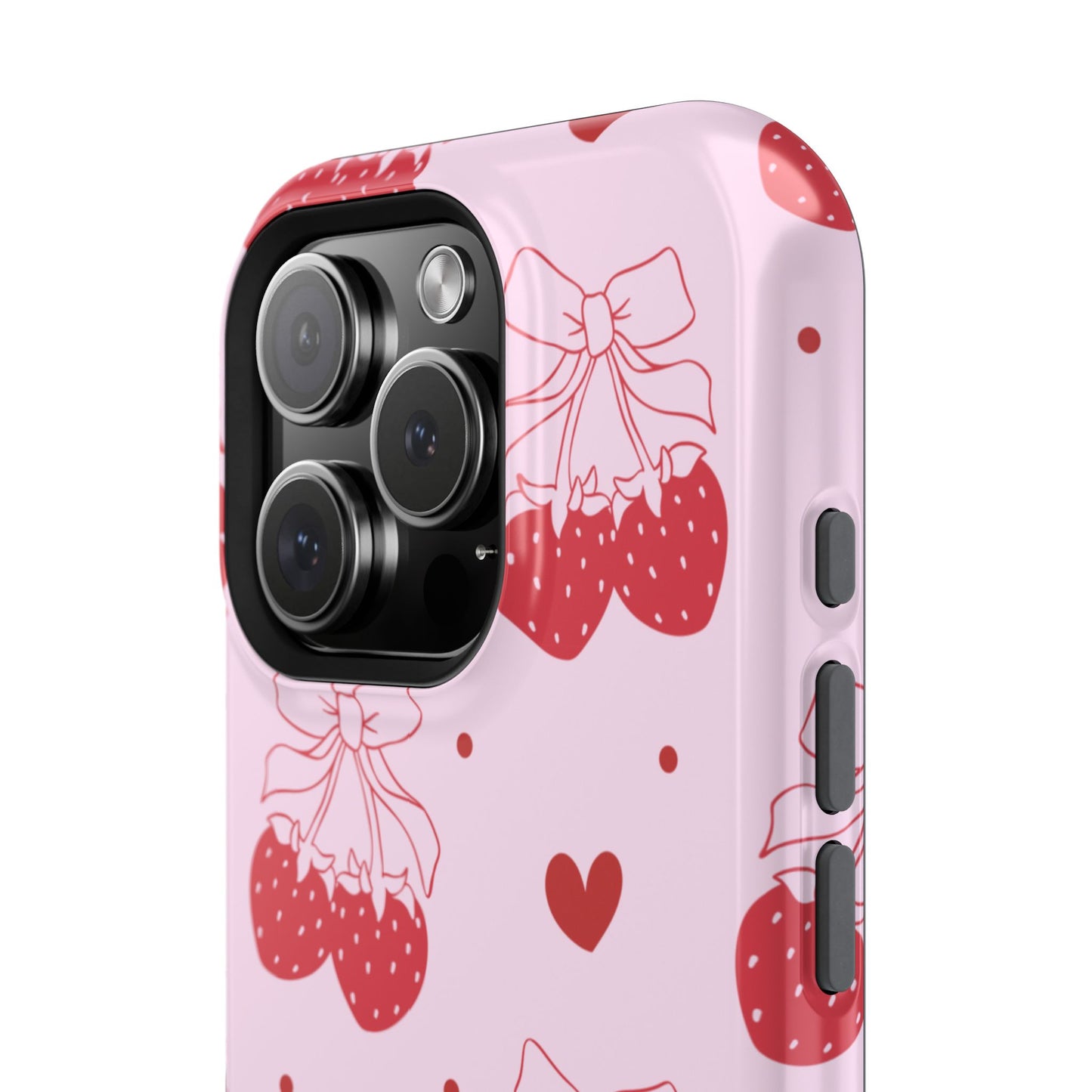 Strawberry Bow Impact-Resistant Phone Case