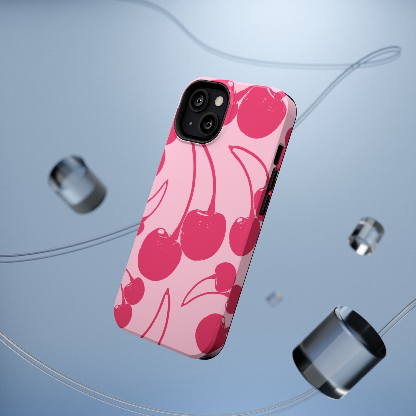 Pink Juicy Cherry Impact-Resistant Case
