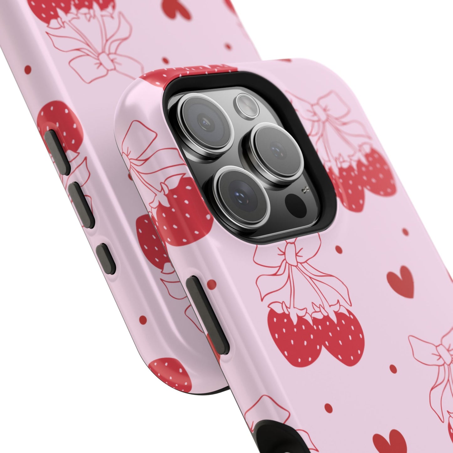 Strawberry Bow Impact-Resistant Phone Case