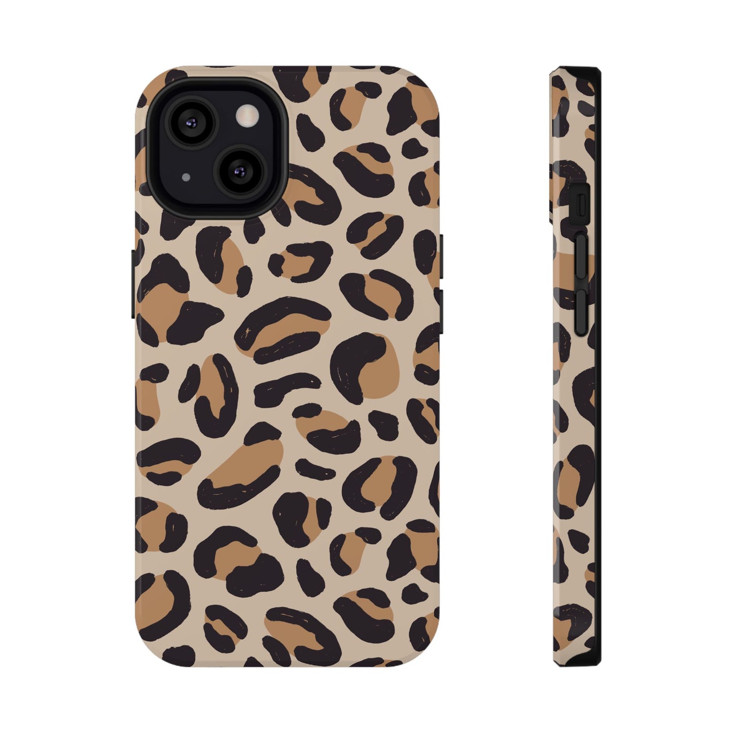 Glam Leopard Print Impact-Resistant Phone Case