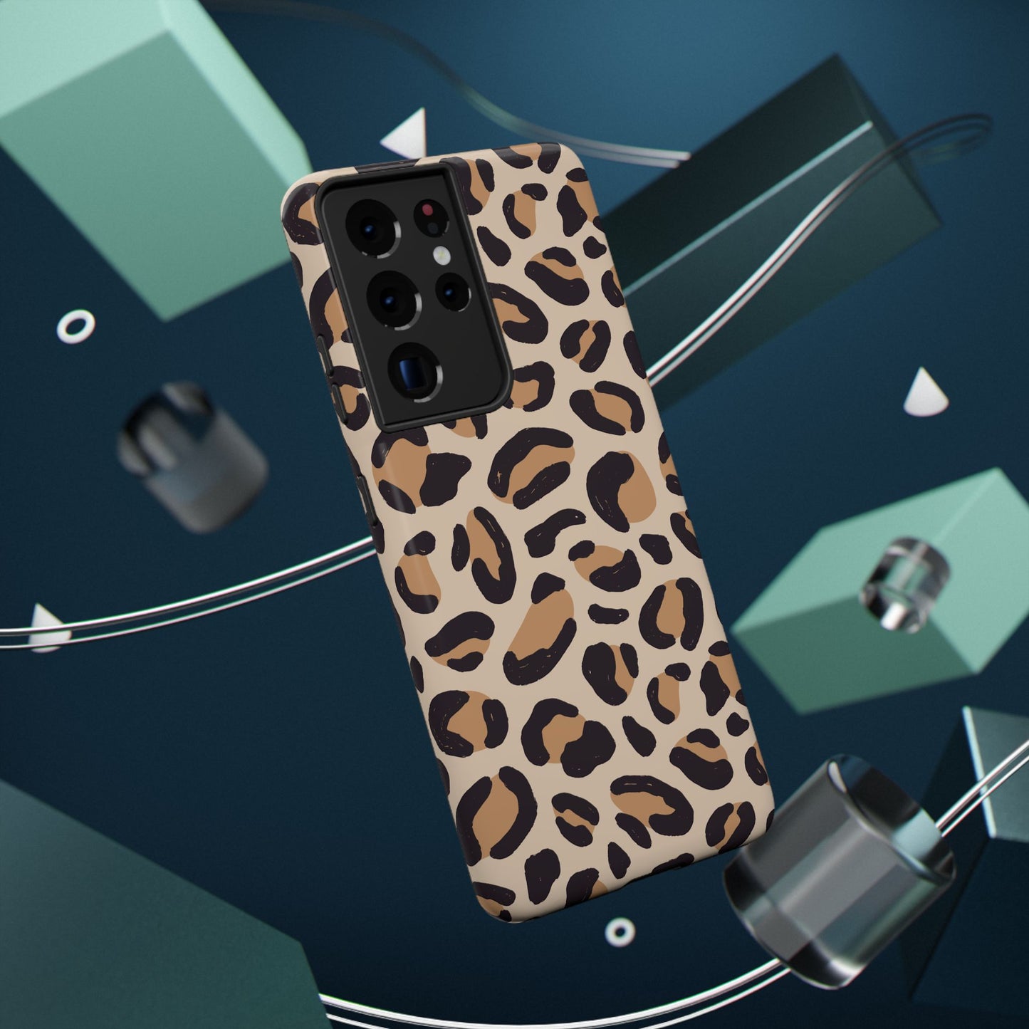 Glam Leopard Print Impact-Resistant Phone Case