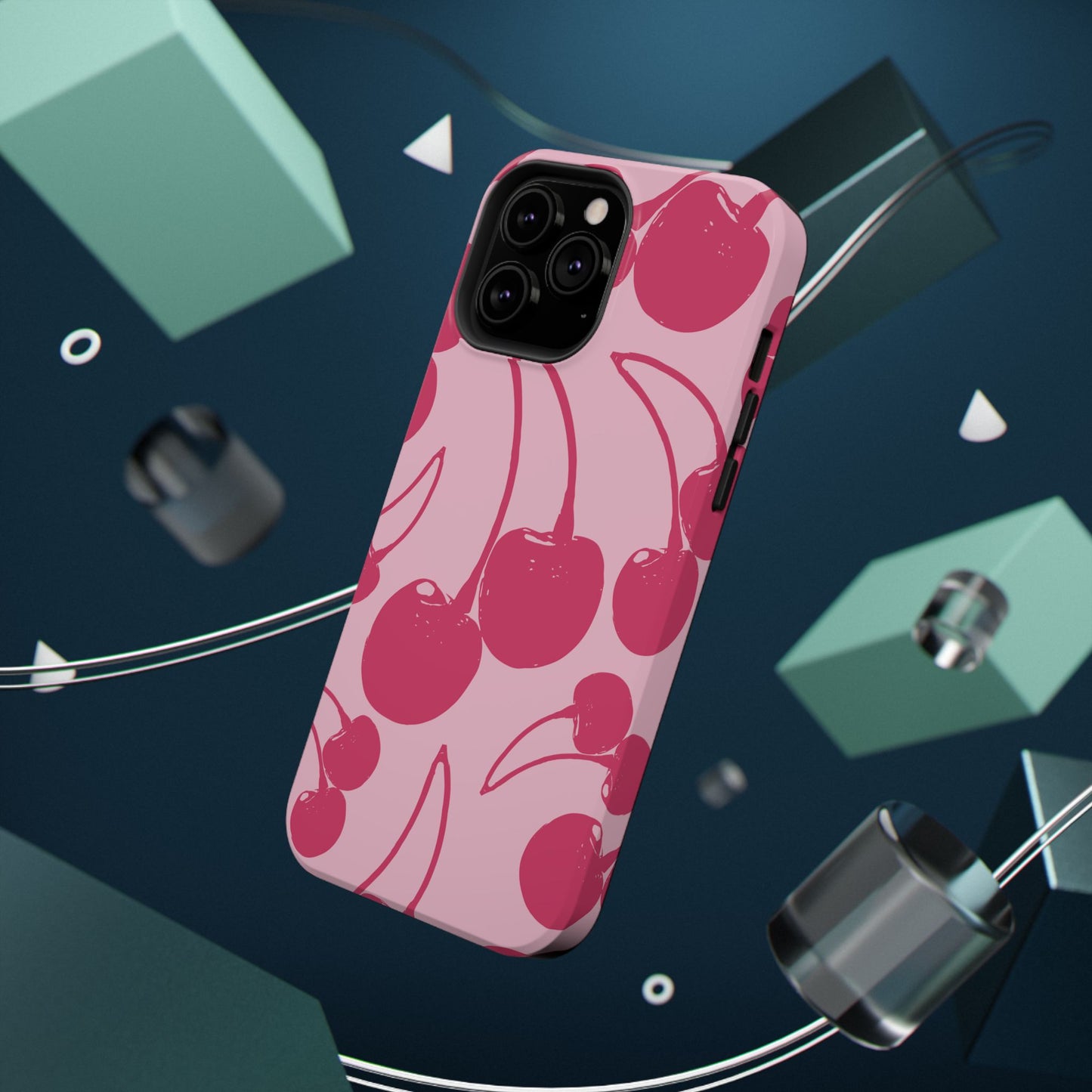 Pink Juicy Cherry Impact-Resistant Case