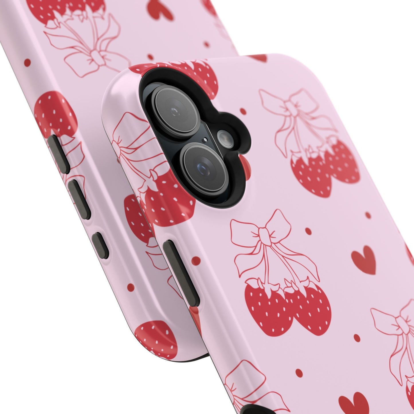 Strawberry Bow Impact-Resistant Phone Case