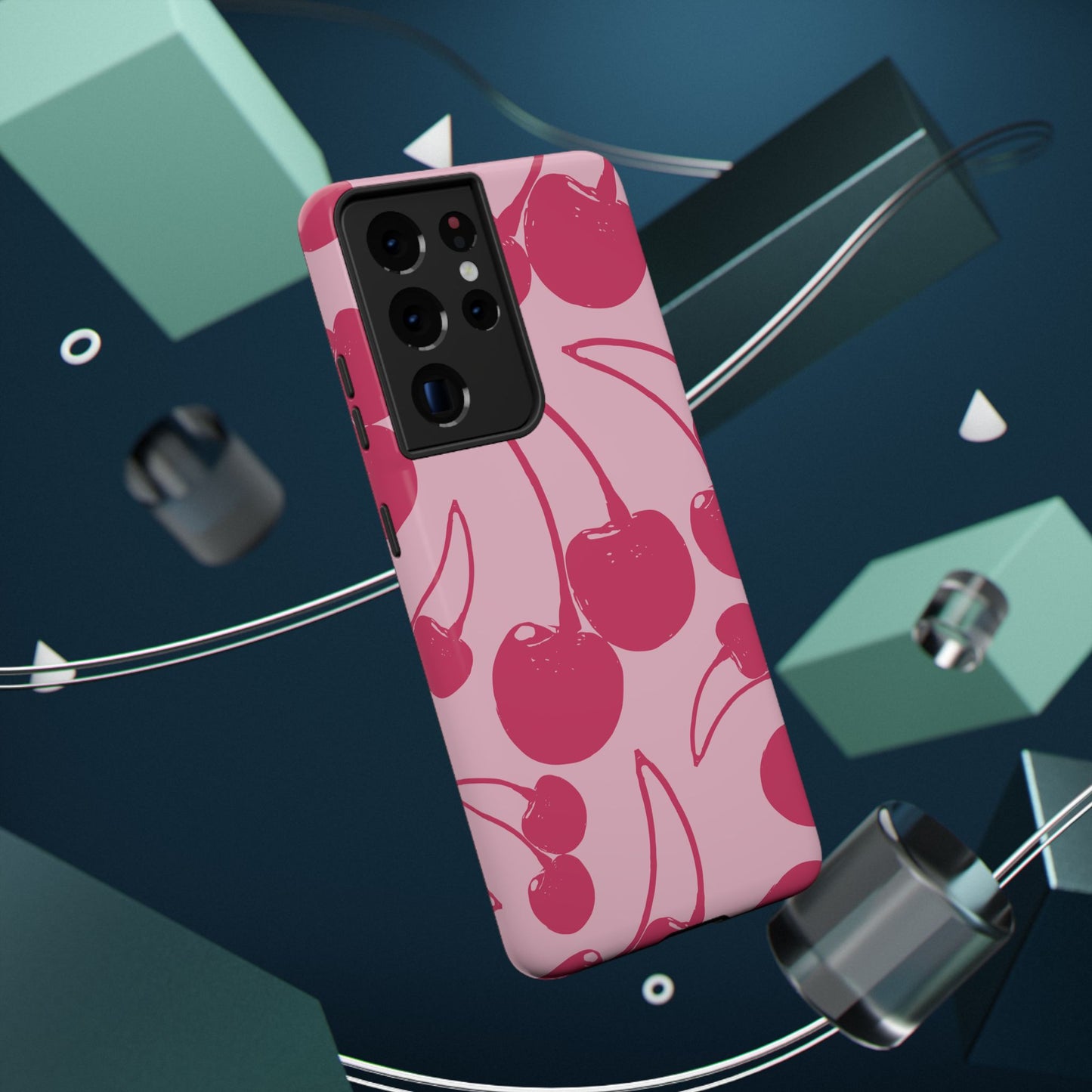 Pink Juicy Cherry Impact-Resistant Case