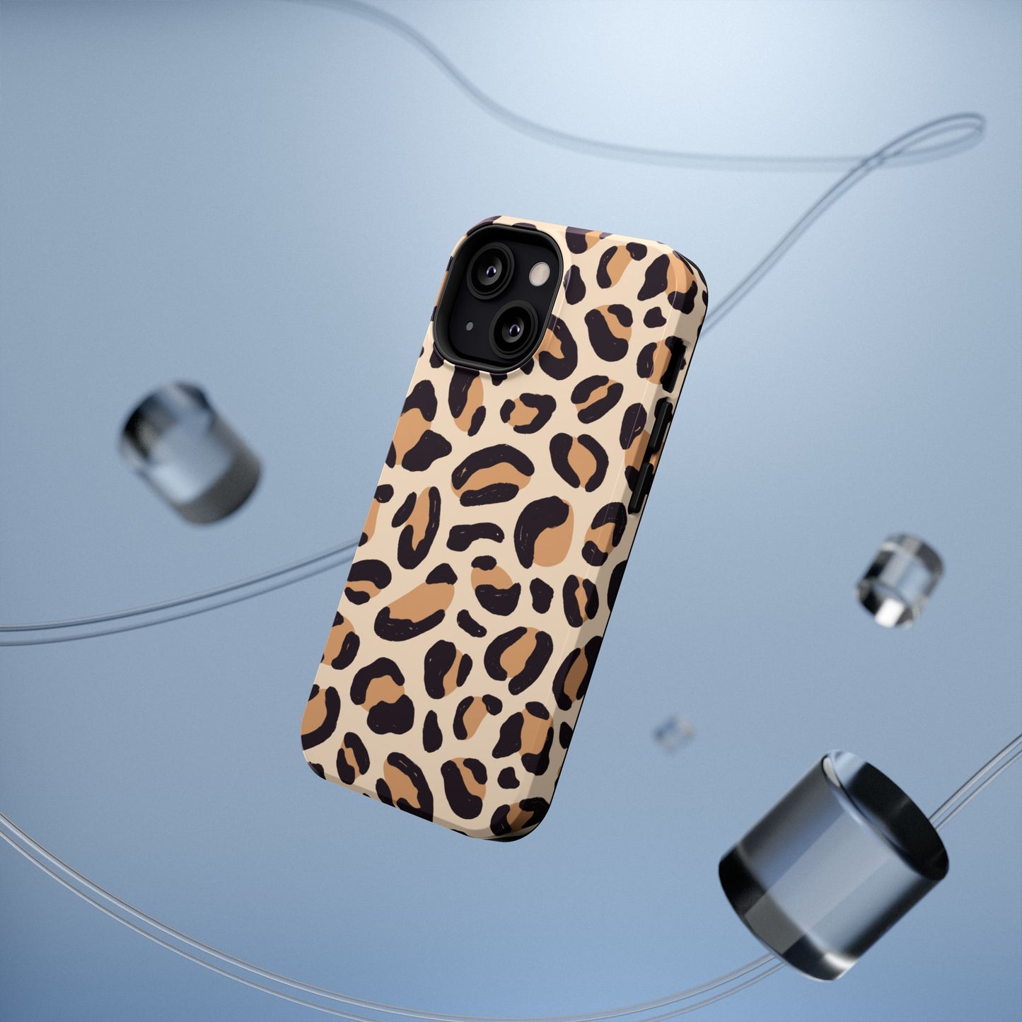 Glam Leopard Print Impact-Resistant Phone Case
