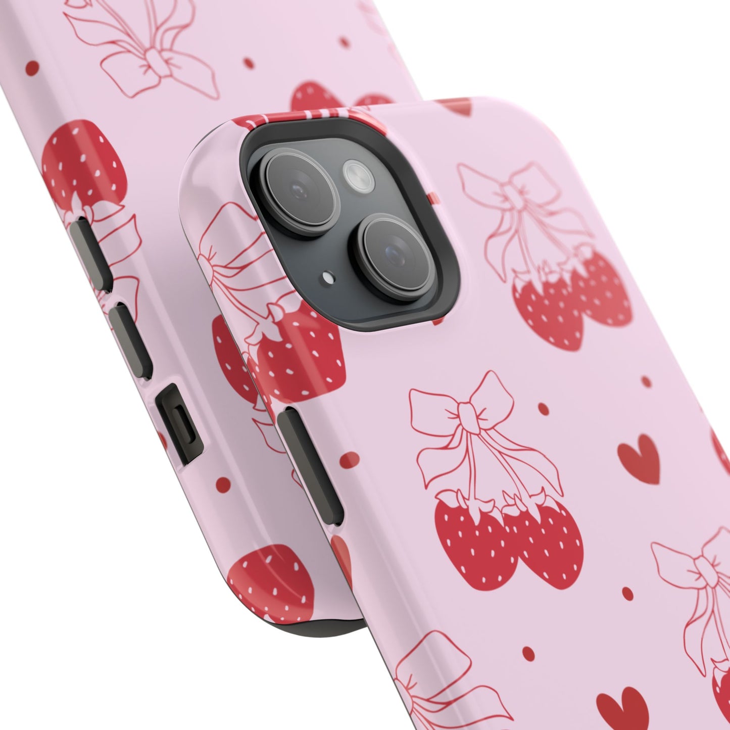Strawberry Bow Impact-Resistant Phone Case