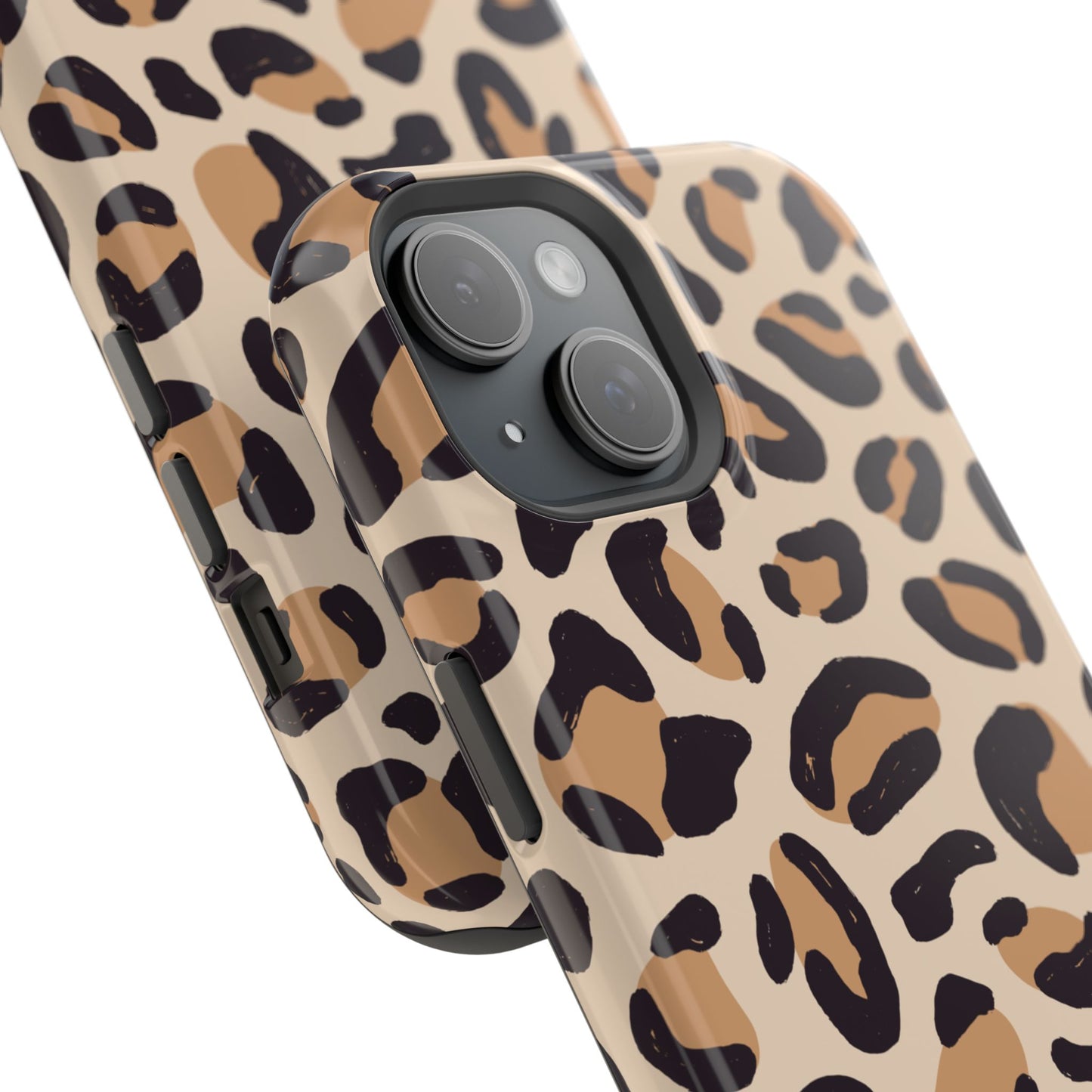 Glam Leopard Print Impact-Resistant Phone Case