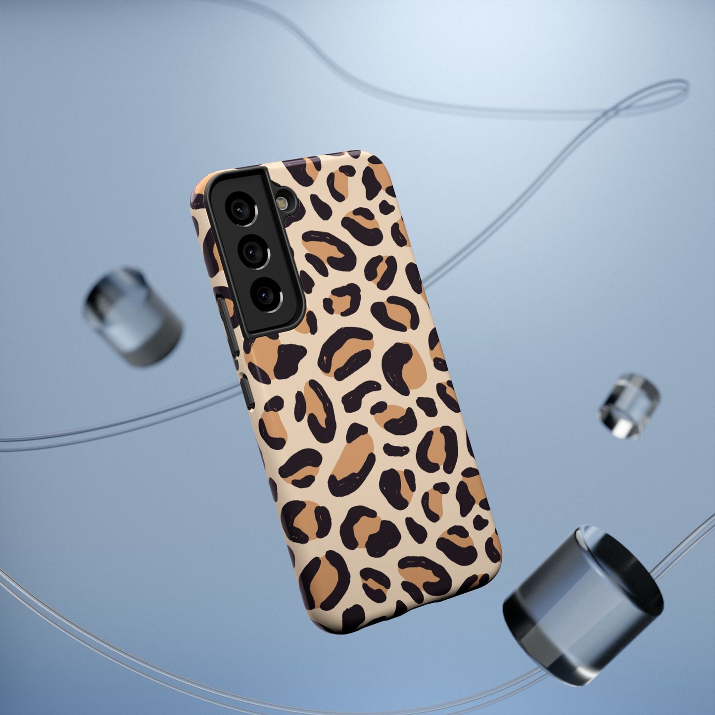 Glam Leopard Print Impact-Resistant Phone Case