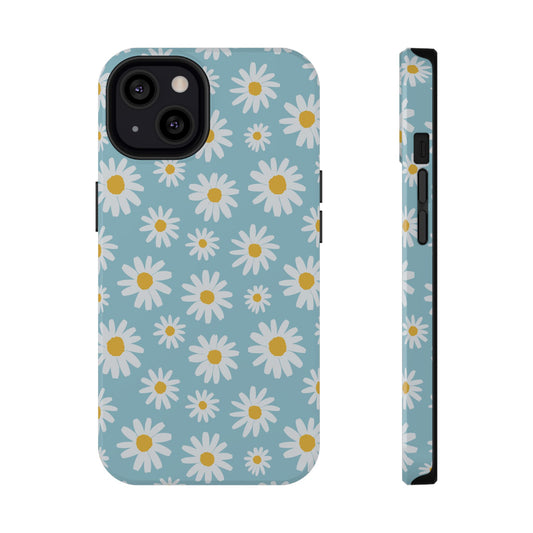 Blue Pastel Flora Impact-Resistant Phone Case