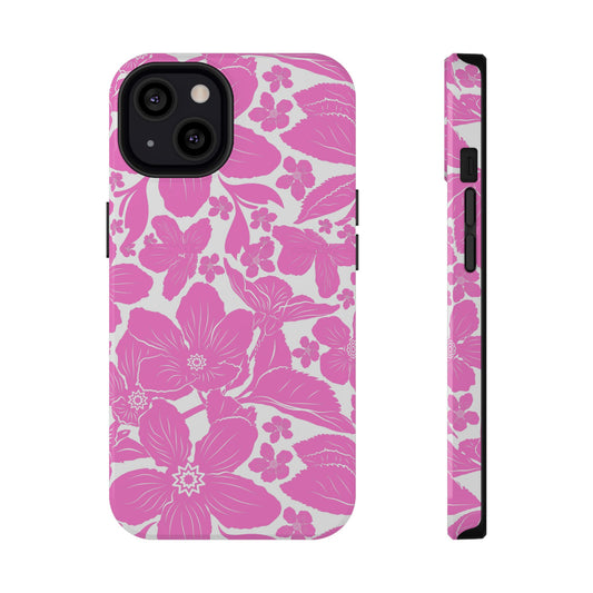 Floral Pink Impact-Resistant Phone Case