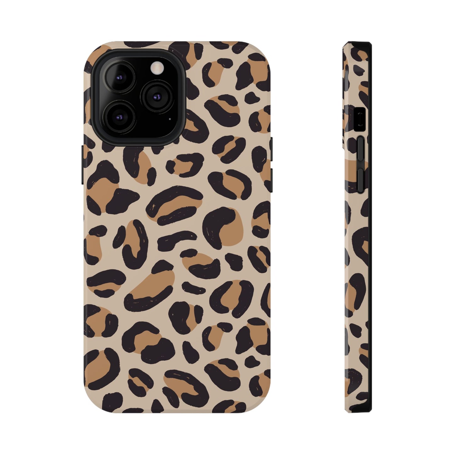 Glam Leopard Print Impact-Resistant Phone Case