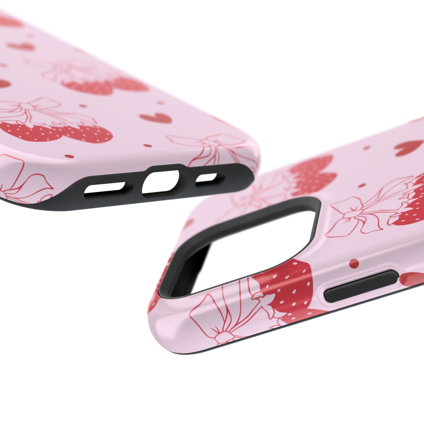 Strawberry Bow Impact-Resistant Phone Case