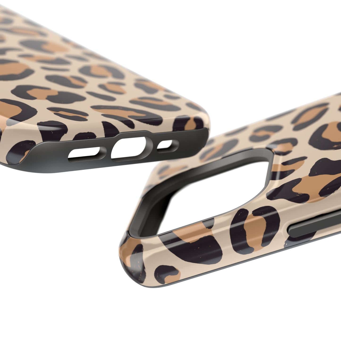 Glam Leopard Print Impact-Resistant Phone Case