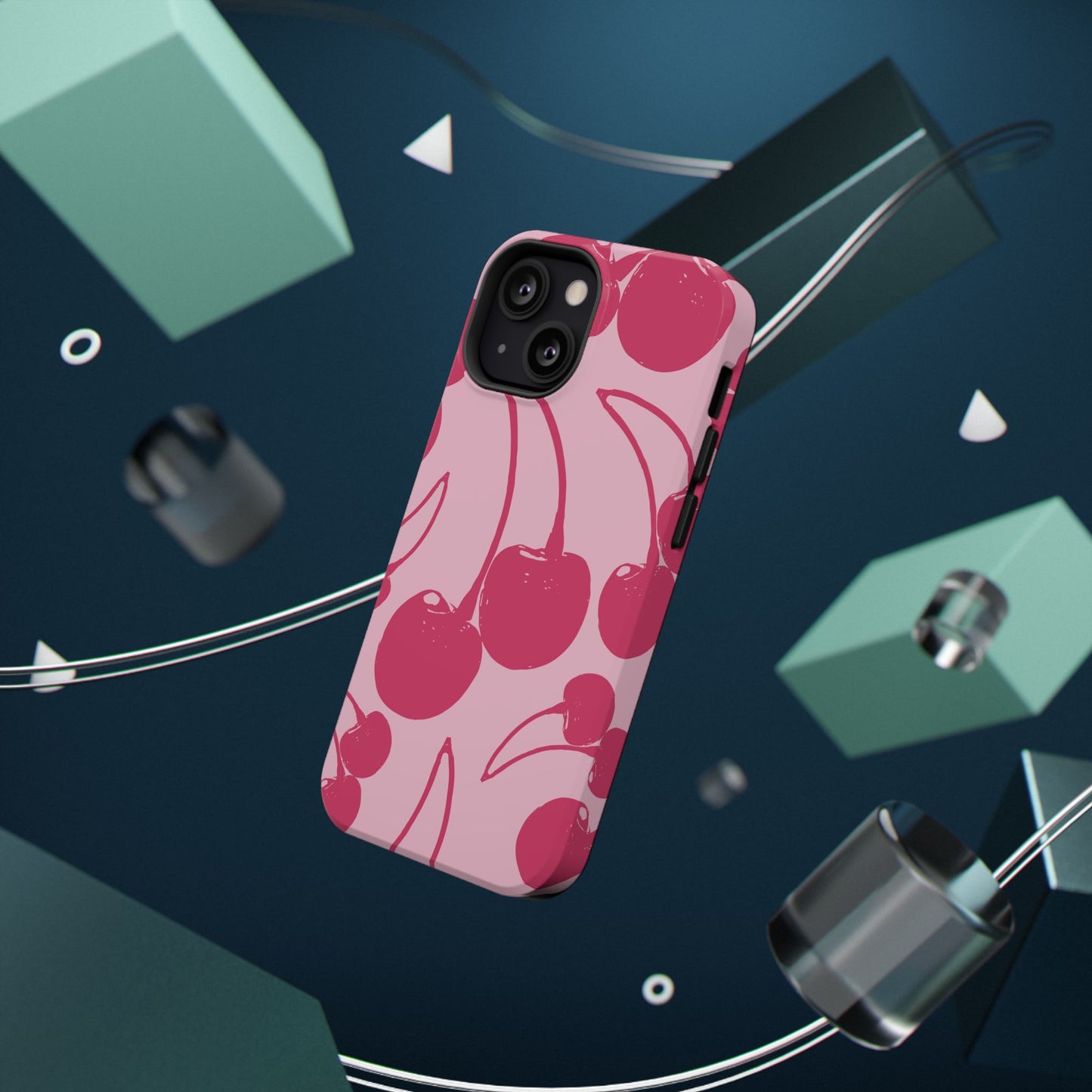 Pink Juicy Cherry Impact-Resistant Case