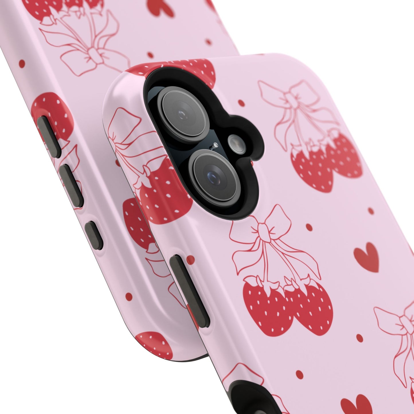 Strawberry Bow Impact-Resistant Phone Case