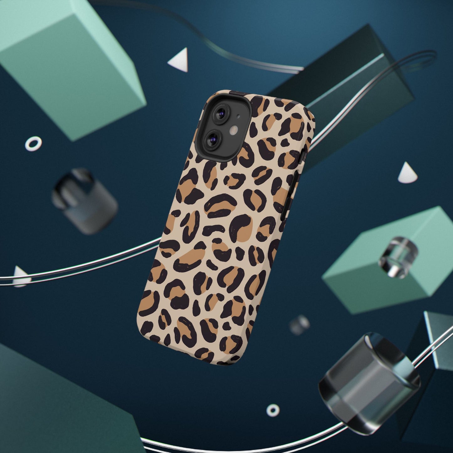Glam Leopard Print Impact-Resistant Phone Case
