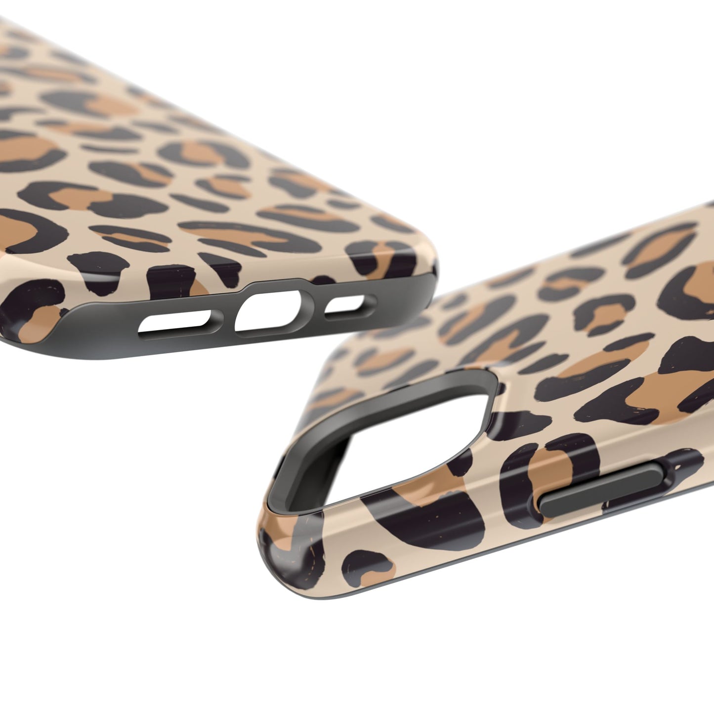 Glam Leopard Print Impact-Resistant Phone Case